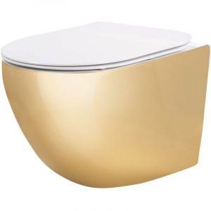 R&eacute;a Cuvette Wc Suspendue Carlo Mini Tornado Nf 0,4 Gold