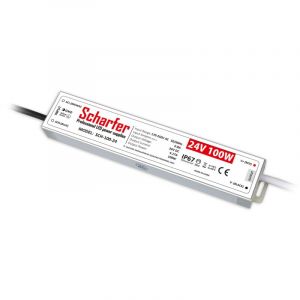 Transformateur LED 24V &eacute;tanche IP67 100W 4,17A universel Scharfer SCH-100-24