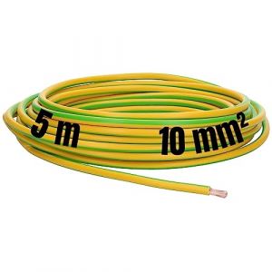 Lapp 4520005 PVC Ligne à fil unique H07V-K 10 mm² vert/jaune conducteur de terre mise à la terre câble 5 mètres