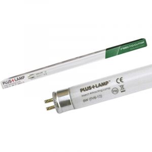 Edialux PlusLamp 8 watt, lampe uv pour d&eacute;sinsecteur PlusZap Gen 3 16W, tube uv 368 nm, 8000 heures, pi&egrave;ce d&eacute;tach&eacute;e en aluminium pour destructeur