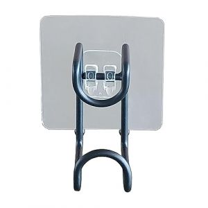 Douceur d'int&eacute;rieur, Crochet de Douche (3.2 x 6.3 x 6.8 cm) Filaire Premium Noir, M&eacute;tal