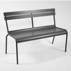 Image de Fermob Luxembourg - Banc - gris orage/laqué/110x85x56cm