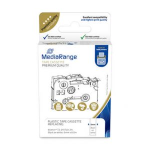 MediaRange MRBTZ211 - Noir - Jet d'encre - Permanent - Brother P-Touch 1000 - 1010 - 1080 - 1090 - 1260VP - 1280 - 1280DT - 1290 - 1750 - 1830VP - 18R