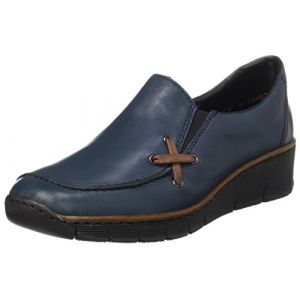 Image de Rieker 53783, Mocassins Femme, Bleu (Pazifik/Brandy/Pazifik), 40 EU