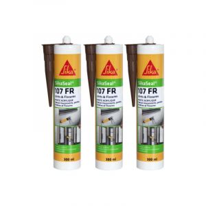Sika Lot de 3 mastics acryliques spécial façade Seal 107 Joints et Fissure - Acajou - 300ml - Acajou