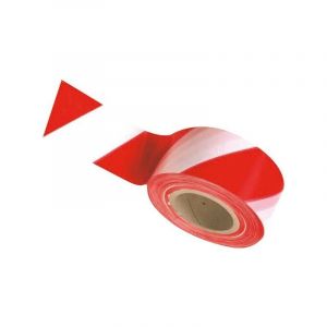 Vinmer Ruban de chantier Diall rouge et blanc 100m x 50mm