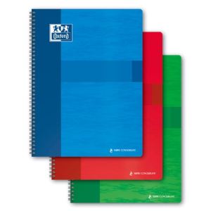 Conquerant Cahier reliure spirale grands carreaux 180 pages 17 x 22 cm