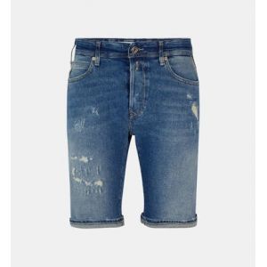 REPLAY Short en jean destroy stretch Bleu