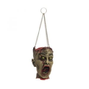 SUSPENSION TÊTE ZOMBIE LATEX 18X17X26CM DECORATION DE FETE HALLOWEEN