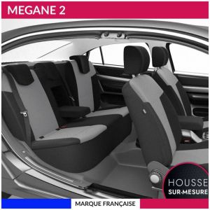 Renault Housses de siège sur mesure pour megane 2 Berline et Estate (09/2002 à 10/2011) Housse Voiture / Auto Jeu complet