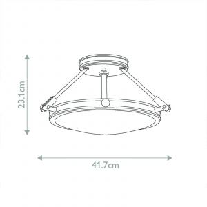 Hinkley Plafonnier Collier, noir, Ø 41,7 cm, acier, verre, E14