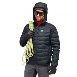 Haglöfs Veste à capuche ROC Flash Down noir brillant - M