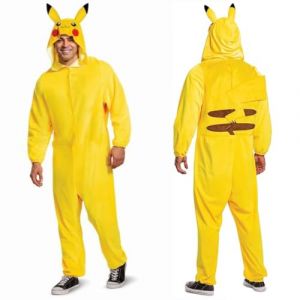 Pok&eacute;mon | D&eacute;guisement Combinaison Pikachu Adulte | Taille Unique S/M | Licence Officielle Pok&eacute;mon | Confortable &agrave; Porter | Costume Grenouill&egrave;re tout en un | Pour Toutes Occasions | Id&eacute;e Cadeau Fan