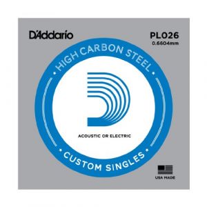 D'Addario PL026, .026 - Corde au d&eacute;tail acier pur &ndash; guitare