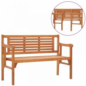 VidaXL Banc pliable de jardin 120 cm Bois d'eucalyptus solide