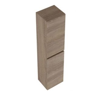 Colonne salle de bain en melamine coloris chene - Longueur 35 x profondeur 30 x Hauteur 150 cm -PEGANE-