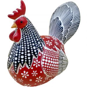 Signes Grimalt Figurine Coq Poule Rouge - 14x18x10cm