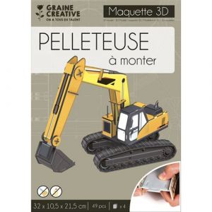 Graine Créative Pelleteuse maquette 3D carton mousse
