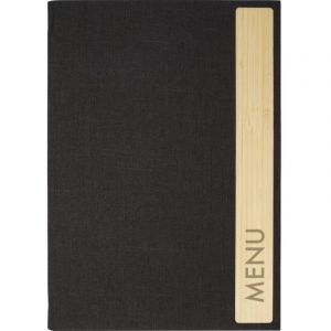 Sigel Chemise pour menu avec s&eacute;rigraphie, A4, gris fonc&eacute;