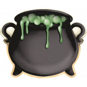 Ruedelafete Paquet de 8 Assiettes CHAUDRON en carton 23cm