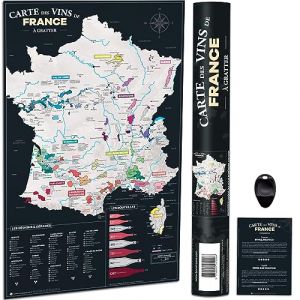 Carte à Gratter - Bonanzana - Vins de France - 70 x 42 cm - Idée Cadeau Originale