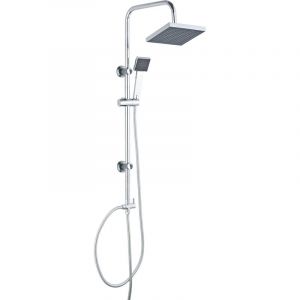 Aqua+ Kit barre de douche sans mitigeur CELO - H95xL26cm - Finition chromé