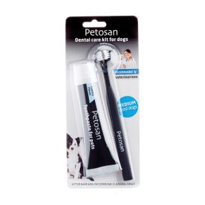 Petosan Brosse à dents pour chien doubles têtes