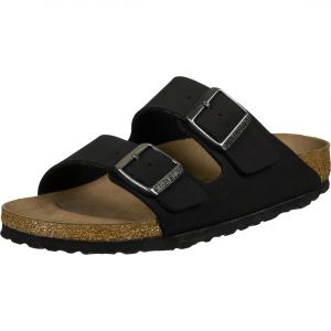 Birkenstock Arizona Sandals Birko-Flor Birkibuc Earthy Vegan Narrow, black EU 39 (Narrow) Sandales Loisir