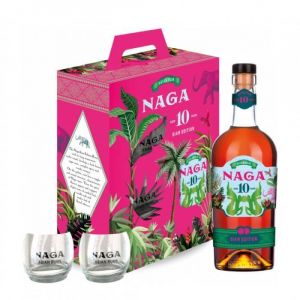 Image de Naga Siam 10 ans coffret avec 2 verres de dégustation