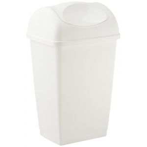 Axentia 235685 Poubelle, Plastique, Blanc, 39,5 x 31 x 65 cm 235685