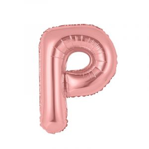 Ballon Métallique à Air Rose Gold 36 cm Lettre P