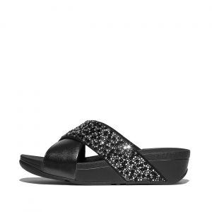 FitFlop Claquettes femme Lulu Crystal-Mix Metallic Cross