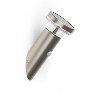 Applique Murale Solaire led 1,5W Aluminium avec D&eacute;tecteur de Mouvement Argent