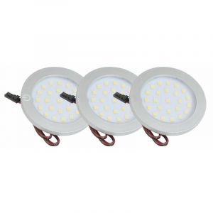 Image de Gefom Lot de 3 spots leds aluminium avec interrupteur