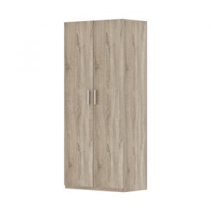 Image de Price Factory - Armoire, collection tom, 2 portes 80 cm chêne sonoma - Marron - Bois