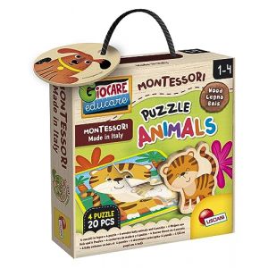 Lisciani Giochi Montessori Legno Puzzle Baby Animals