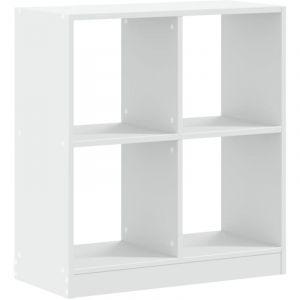 VidaXL Bibliothèque blanc 68,5x32x75 cm bois d'ingénierie, étagère, étagère à livres, support de livre, armoire de rangement, étagère de rangement