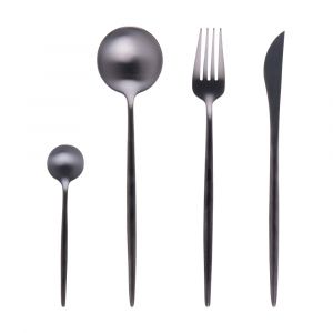 Ménagère 24 pièces Diva Gun - Table Passion - Gris - Inox
