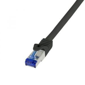 Logilink C&acirc;ble r&eacute;seau Cat6a S-FTP 50m noir - Blindage cuivre - Certification ISO11801 Channel Class EA