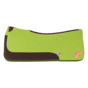 Tapis de selle pour cheval en feutre western avec renfort en cuir Pool's