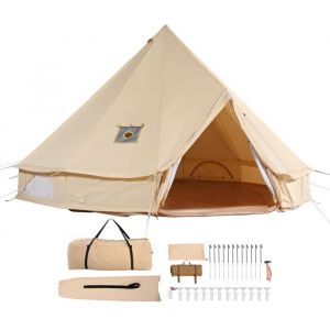 Tente Cloche En Toile 5 M-Duoku-Avec Trou De Po&ecirc;le &Agrave; Bois-Tente De Yourte 4 Saisons Tente De Camping Familial-Groupes En Plein Air