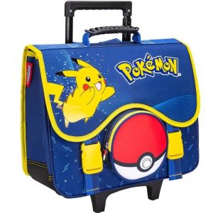 Cartable à roulettes Pokemon Pikachu 41 CM - 2 cpt