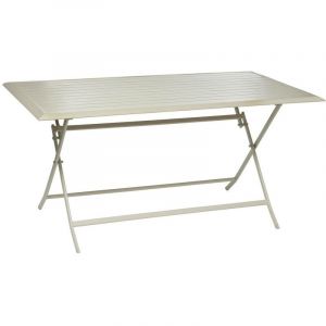 Hesperide Table aluminium Azua 6 places - Argile - Pliable et résistante