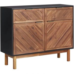 Image de VidaXL Buffet 90x33,5x75 cm Bois d'acacia solide et MDF