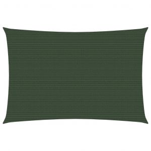 VidaXL Voile d'ombrage 160 g/m² Vert foncé 2,5x3,5 m PEHD