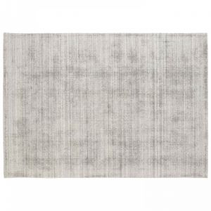 Oviala Tapis chenille rectangulaire imprimé nuancé gris clair 160 x 230 cm