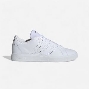 Image de Adidas Homme Advantage Base 2.0 Shoes, Cloud White/Cloud White/Collegiate Green, 45 1/3