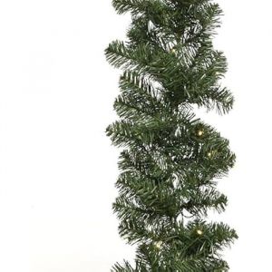 Kaemingk Wreath of LED Lights Lumineo Imperial Soft green 6,1 m 270 x 12 cm White