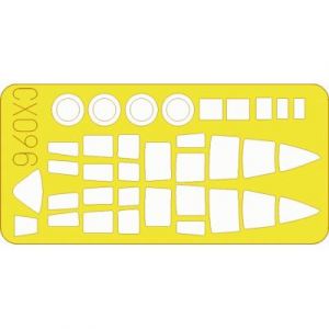 Eduard Accessoire Mitsubishi Ki-46 III Dinah (pour maquettes Hasegawa) (fait &agrave; partir de bande jaune de Kabuki japonais) 1/72EDCX096 - Masques de ver