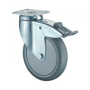 Roulette orientable avec frein bs rollen 1 pièce(s) roulette orientable avec frein ø roue 150mm cap 100kg - bs rollen